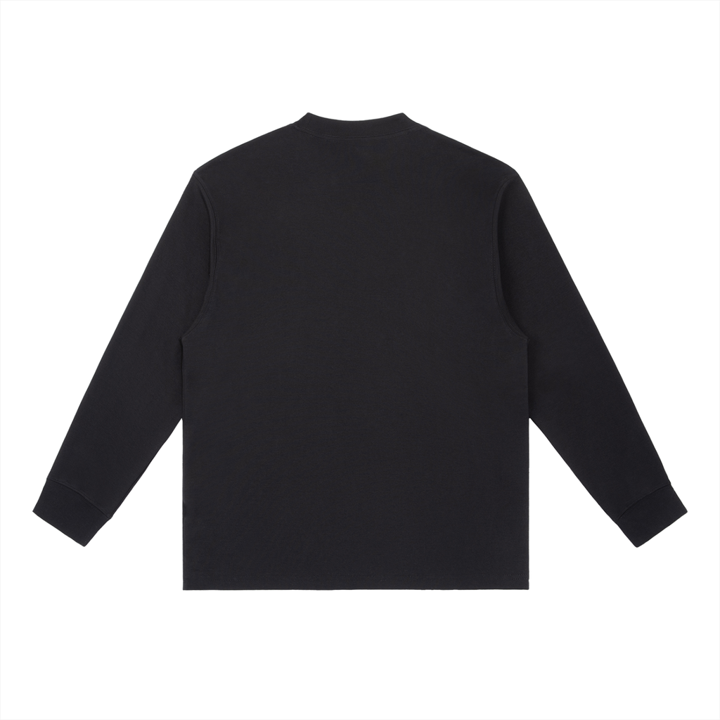 Black GLT Crewneck Long-Sleeve T-Shirt