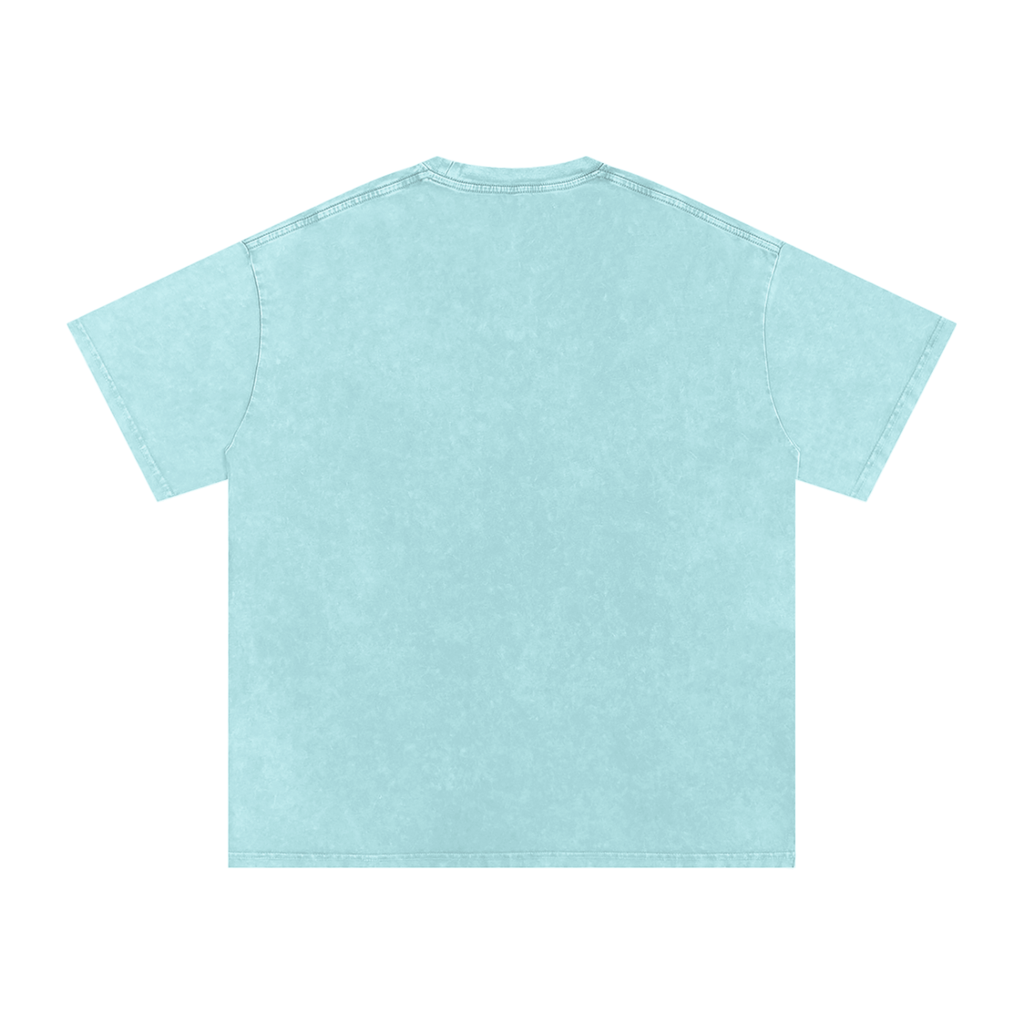 '25 WZA Blue Snow Washed Oversized Cotton T-Shirt