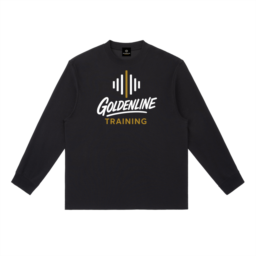 Black GLT Crewneck Long-Sleeve T-Shirt