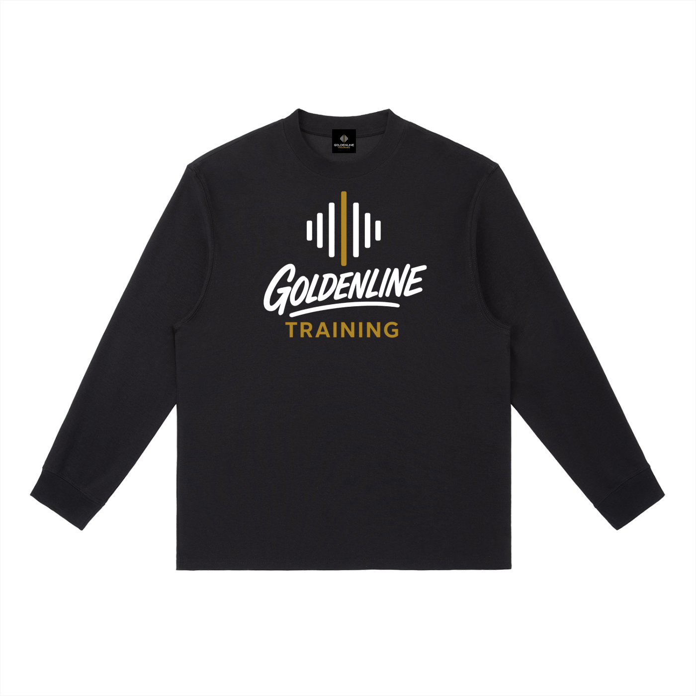 Black GLT Crewneck Long-Sleeve T-Shirt