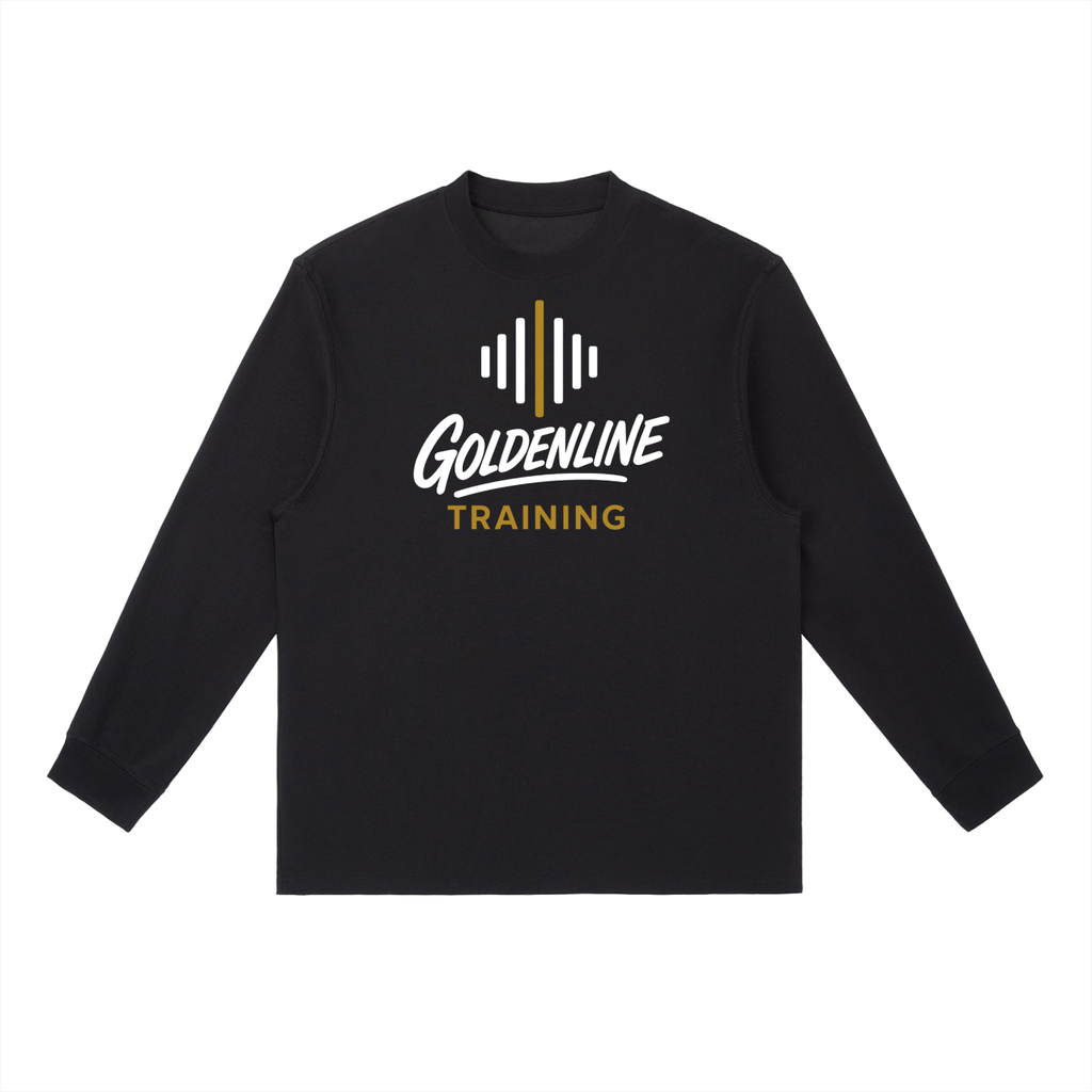Black GLT Crewneck Long-Sleeve T-Shirt