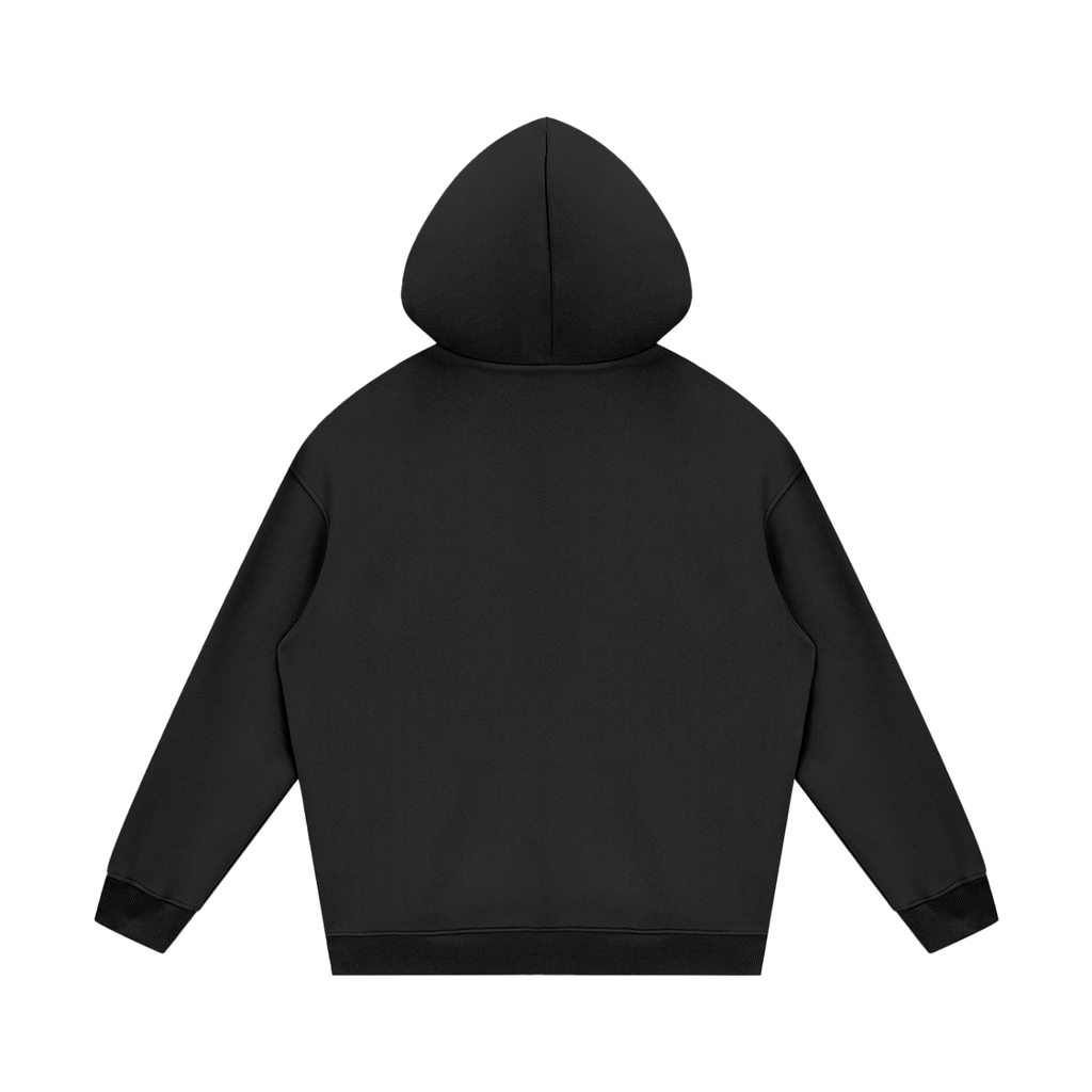 Black Streetwear Unisex Fleece Hoodie