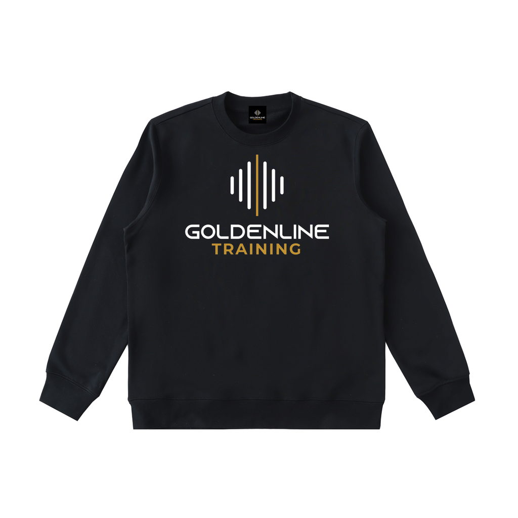 Black Essential Heavyweight Crewneck  Sweatshirt