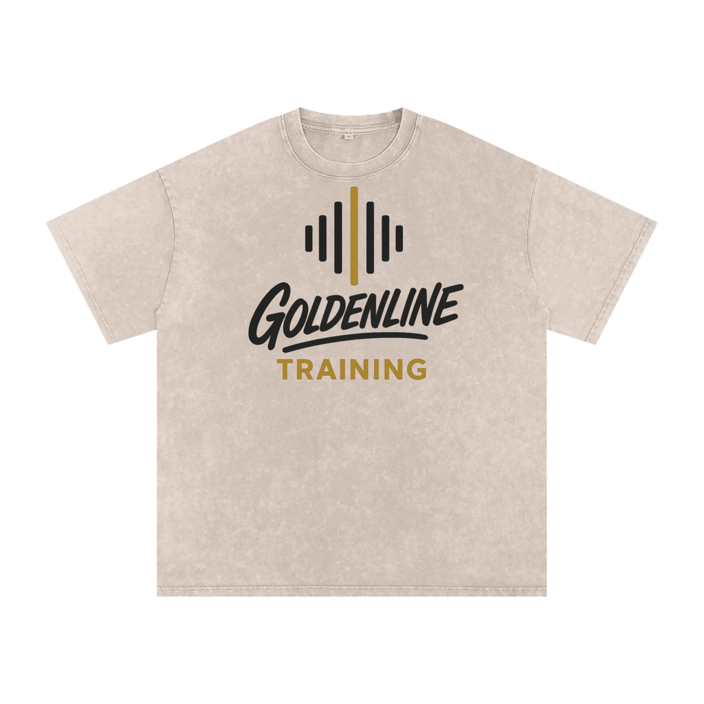 Beige Acid Wash Oversize T-Shirt