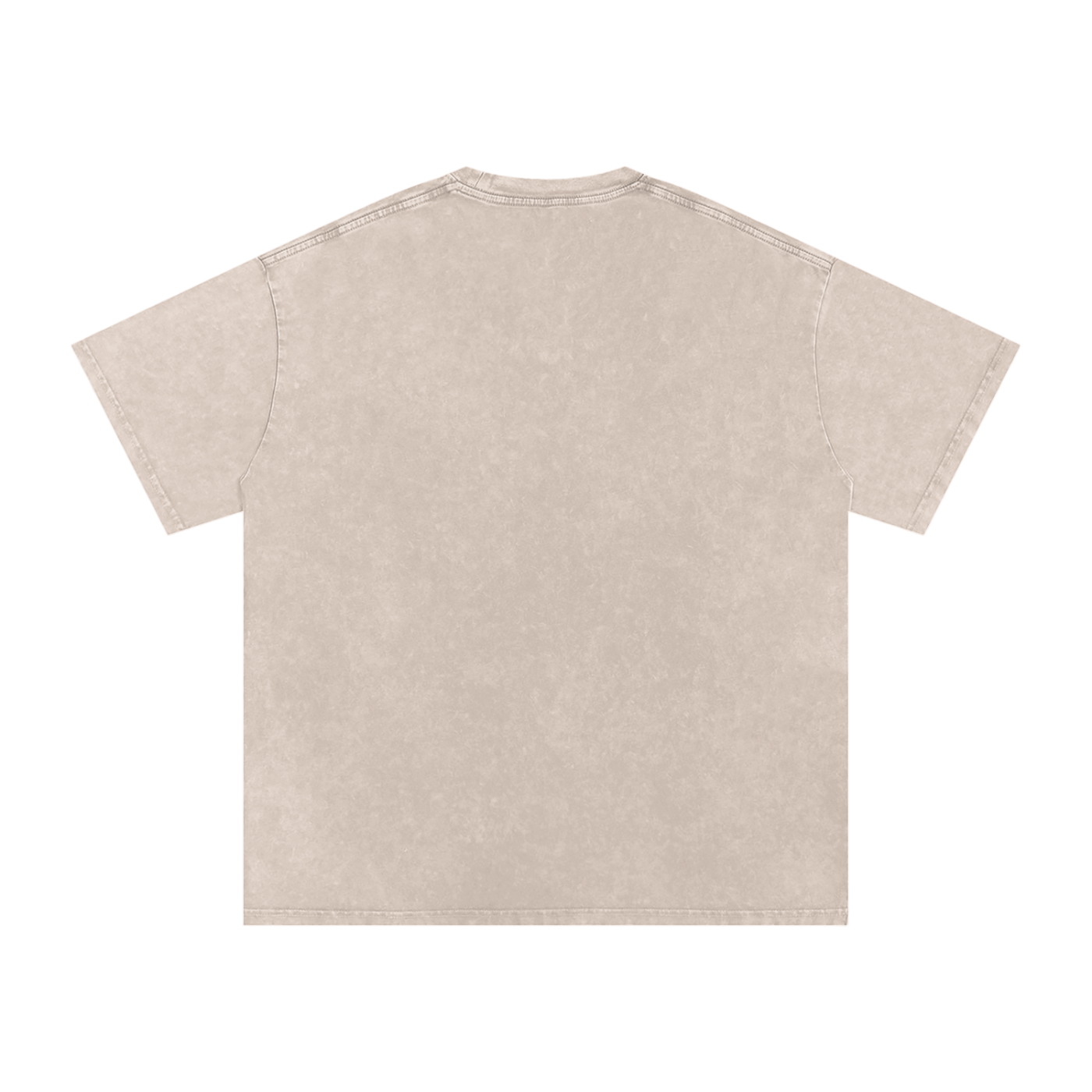 Beige Acid Wash Oversize T-Shirt