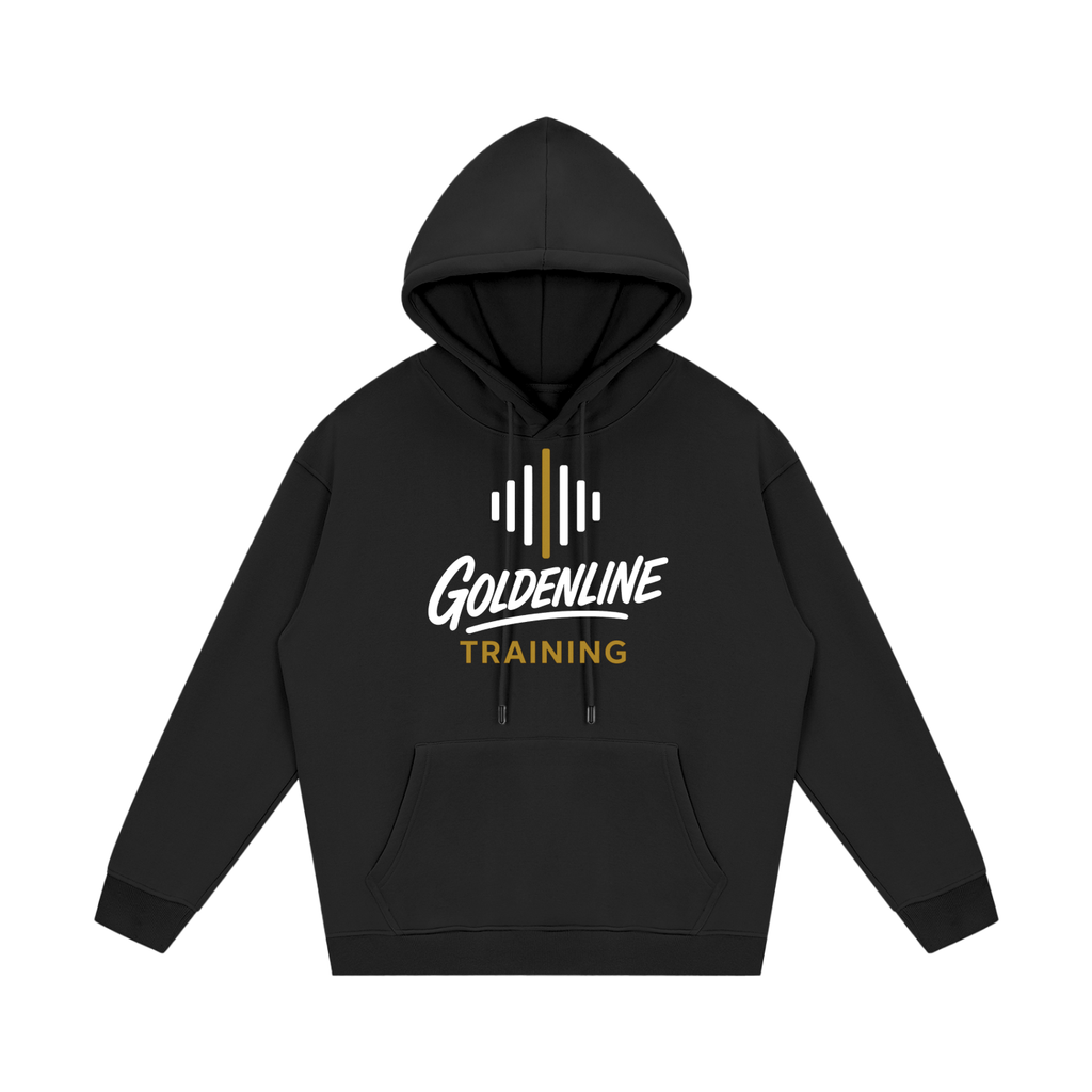 Black Streetwear Unisex Fleece Hoodie
