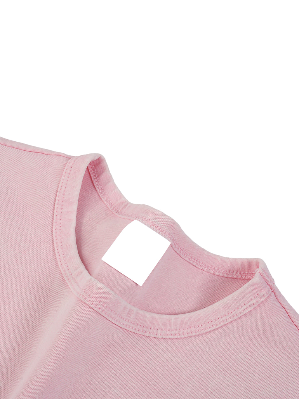 Pink Snow Washed Crop Top