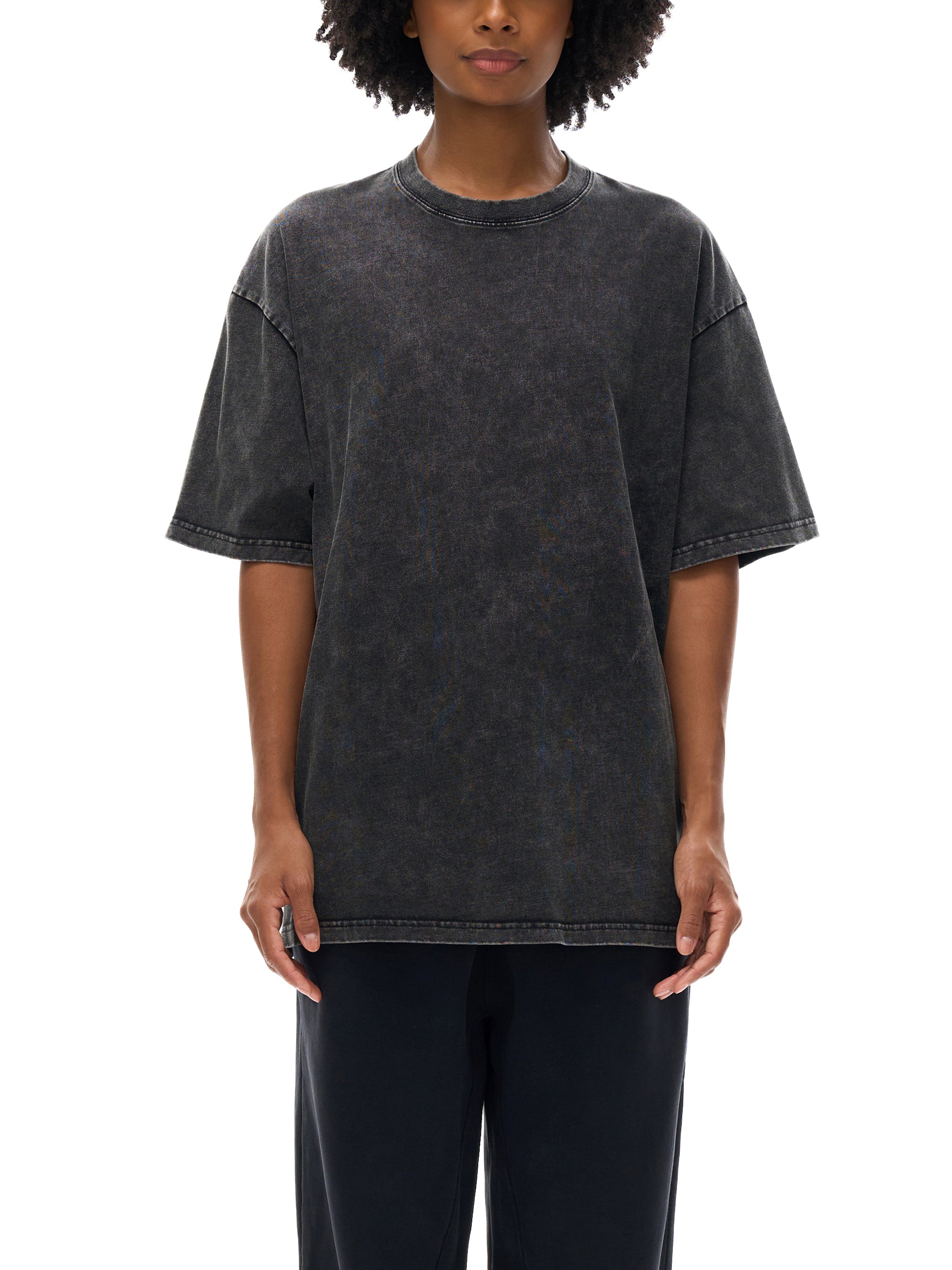 '25 WZA Blue Snow Washed Oversized Cotton T-Shirt
