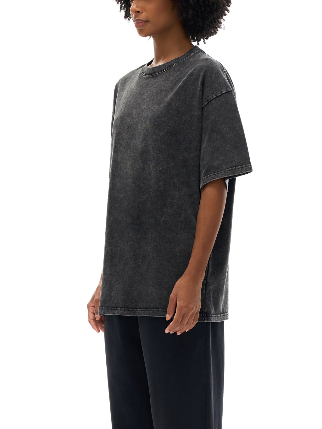 '25 WZA Blue Snow Washed Oversized Cotton T-Shirt